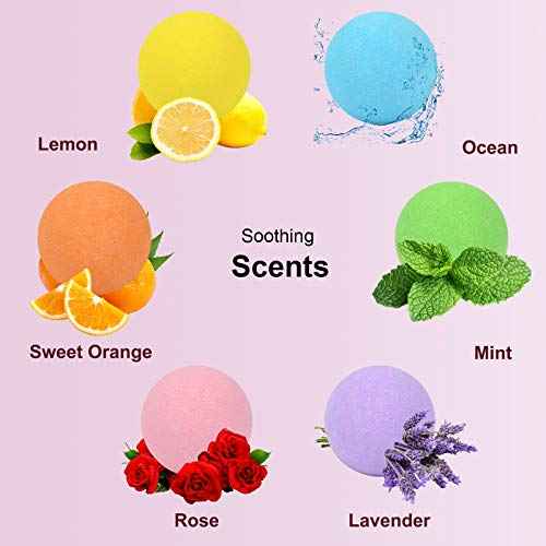 36 Organic Bath Bombs Gift Set, Natural Mini Handmade Bath Bombs for Women, Girls, Men, Kids Safe Bubble, Rich Essential Oils Spa Bath Fizzies for Moisturizing Dry Skin, Relaxing Scents
