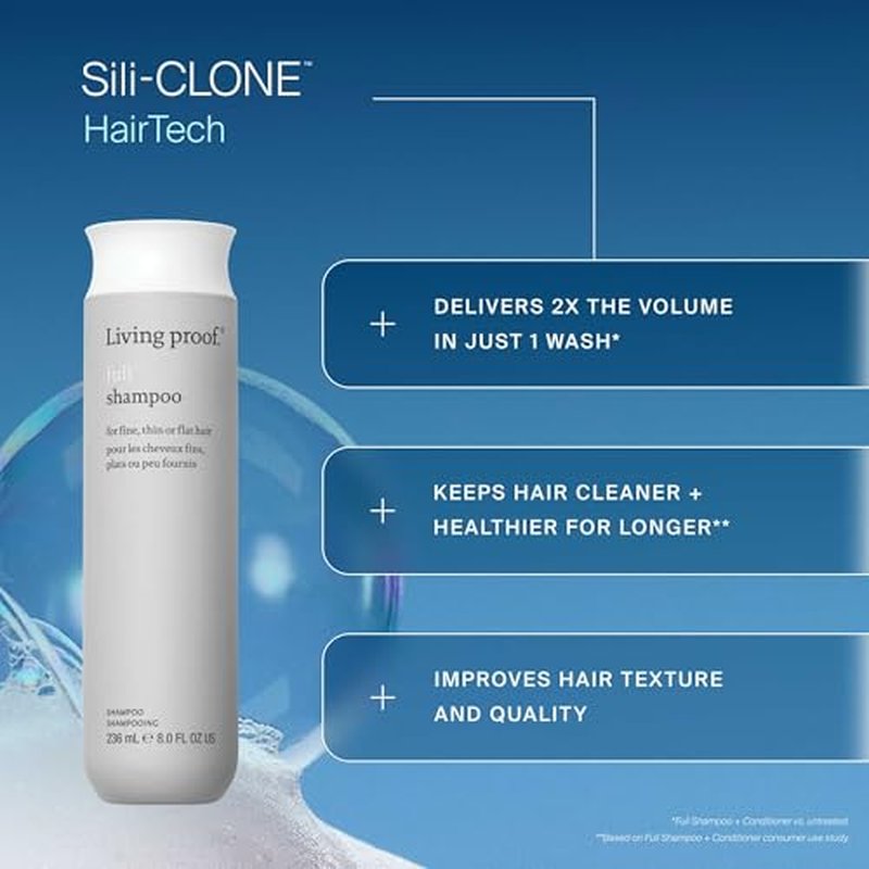 Living Proof Full Shampoo Volumizing Shampoo ? Adds Volume, Bounce, Long-Lasting Fullness, Gentle, Paraben & Silicone Free, Safe for Color Treated Hair