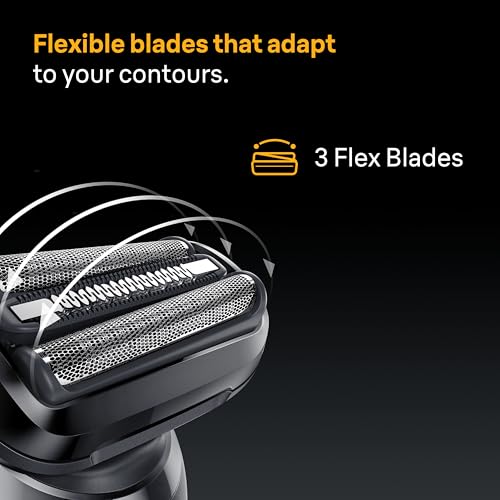 Braun Series 5 Electric Shaver Replacement Head, Easily Attach Your Shaver Head for a Shave as efficient as Day one, Compatible with New Generation Series 5 Shavers, 54B, Black