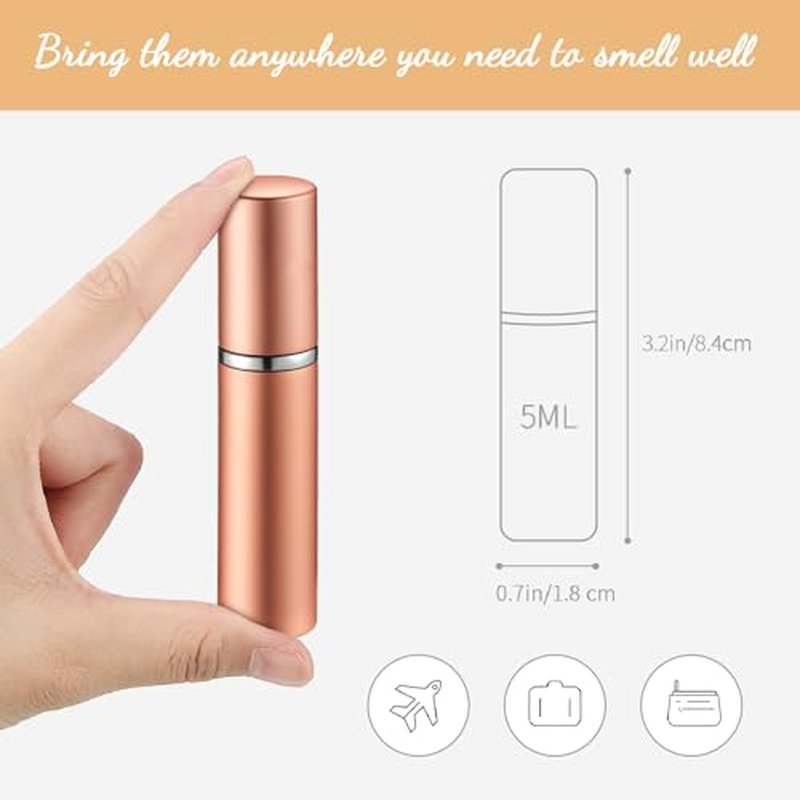 Zonon 56 Pieces Refillable Perfume Atomizer Mini Refillable Spray Perfume Bottle Portable with 56 Pieces Refill Pump Dispenser Pump Transfer Tool for Outgoing(Morandi Color,5 ml)