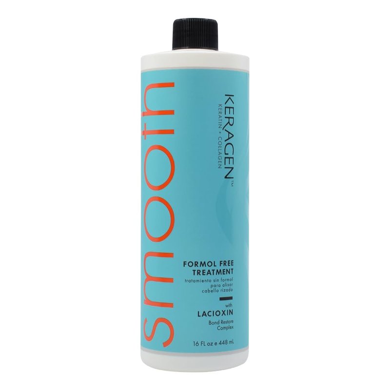 Keragen Brazilian Keratin Smoothing Treatment | Formaldehyde-Free Blowout for Frizzy, Dry, or Damaged Hair | Smooth, Silky Results | Fine to Medium Hair | 16 Oz