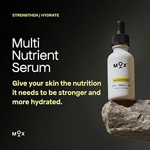 MOX Men's Multi Nutrient Serum, 1 Fl Oz, Hydrating & Anti-Aging with Premium Vitamin C + Squalane. 5 Vitamins, No Fillers, All Skin Types