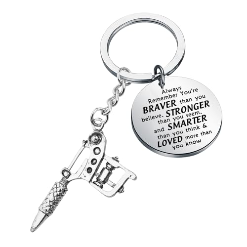 BNQL Tattoo Keychain Tattoo Gift for Tattoo Lover Gifts Tattooist Tattoo Artist Gifts Tattooer Gifts Tattoo Machine Keychain