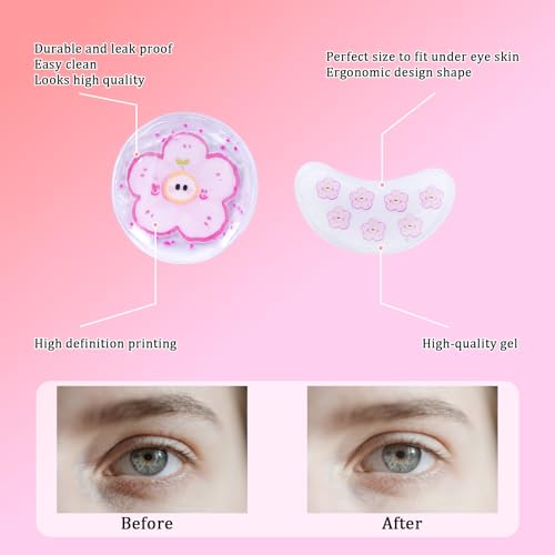 Cooling Eye Mask - Gel Ice Pack Reusable Cooling Eye Pads and Under Patches,Eye Hot Cold Treatment for Redness,Pain Relief Relax.