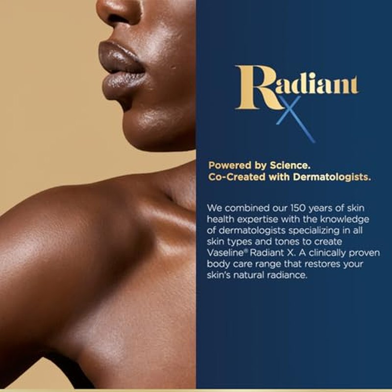Vaseline Radiant X Skin Care Set ??Even Tone Nourishing Body Lotion with 1% Niacinamide, Deep Nourishment Body Cream with Vitamin C + Hydrating Body Oil with Vitamin E (3 Piece Set)