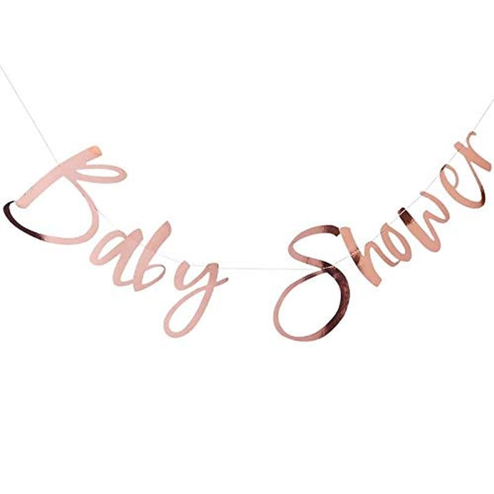 Ginger Ray Rose Gold Baby Shower Bunting Party Decoration Banner Twinkle Twinkle