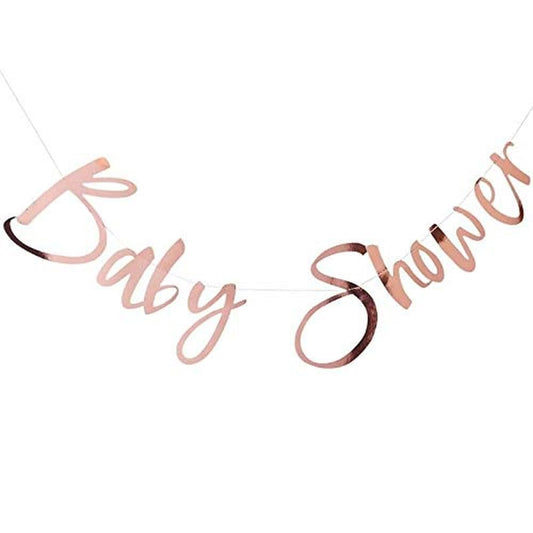 Ginger Ray Rose Gold Baby Shower Bunting Party Decoration Banner Twinkle Twinkle