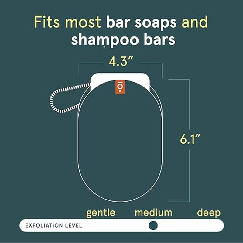 Cleanlogic Men Exfoliating Soap Saver, Sport Exfoliator Scrubber Pouch, Ideal for Post-Workout Cleanse, Daily Skincare Tool for Smooth Clean Skin, 3 Count Value Pack