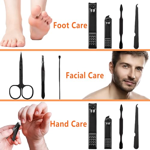 Manicure Set Men Nail Clipper Set Personal Care Nail Grooming Kits Travel Nail Care Set Manicure Tools Fenlebeneil Nail Clippers Pedicure Kit Basic Nail Care Tools Gift for Men Women