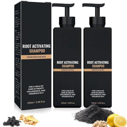 2 Pcs Root Activator Shampoo, Hair Growth Root Activator Shampoo, For Anti-Hair Loss, Natural Formula for Men and Women