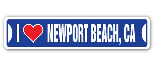 I Love Newport Beach, California Street Sign ca City State us Wall Road décor Gift