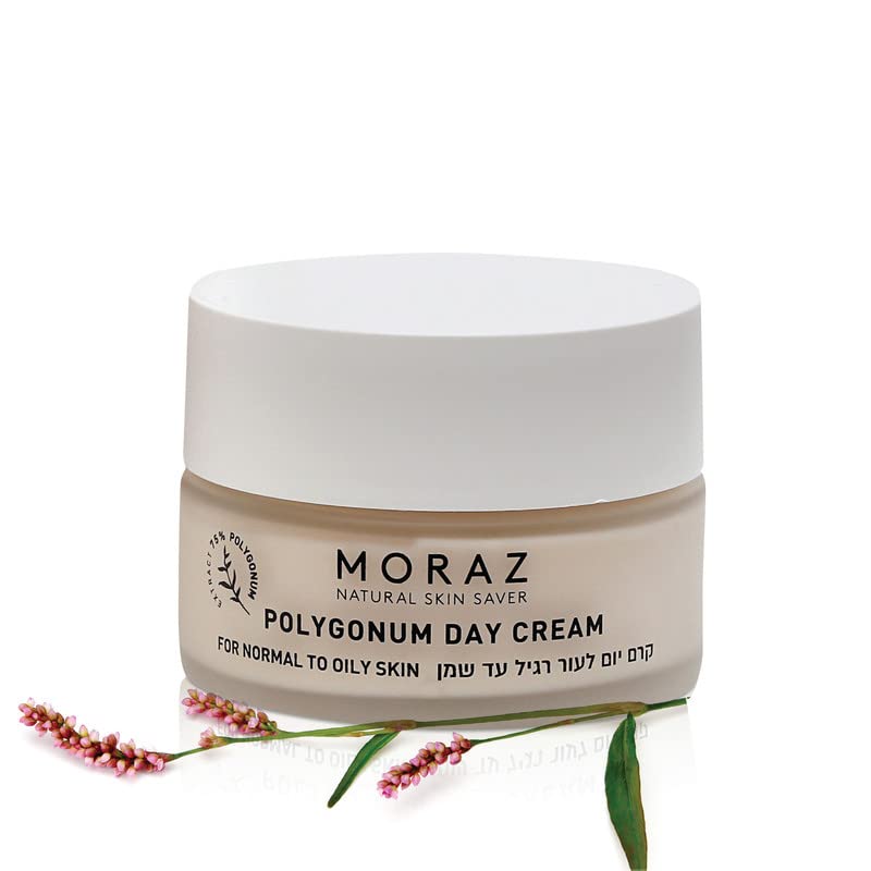 Moraz Herbal Day Cream - Anti-Aging Hydro Boost for Normal to Oily Skin | 75% Polygonum Extract, 1.7 Fl Oz