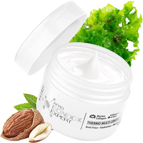 AFRO BRAZILIAN BONDOX Extra-Strong Hair Mask - Intense Hair Treatment for Afro, Coarse & Curly Hair - Deep Repair & Frizz Control - With Almond & Shea Oils, Seaweed - Formaldehyde Free - 2.82oz