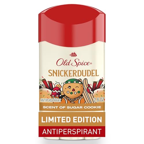 Old Spice Antiperspirant & Deodorant for Men, Holidudes Limited Edition, 24/7 Sweat Protection, Stocking Stuffer, Snickerdudel Sugar Cookie Scent, 2.6 oz