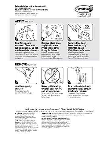 Command Small Clear Oval Hooks, 2 Wall Hooks and 4 Command Strips, Damage-Free Hanging with Adhesive, No Tools Great for Hanging Home and Room Decor, Holds up to 1 lb