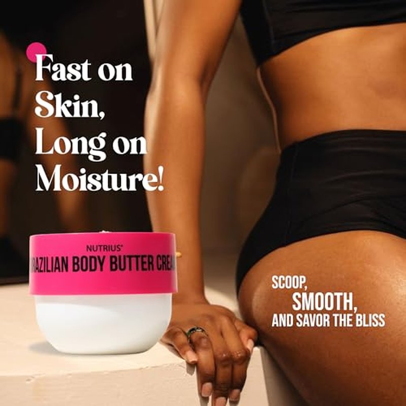 Nutrius Brazilian Body Butter Cream - Coco + Berry Bliss (2 x 6 FL OZ)