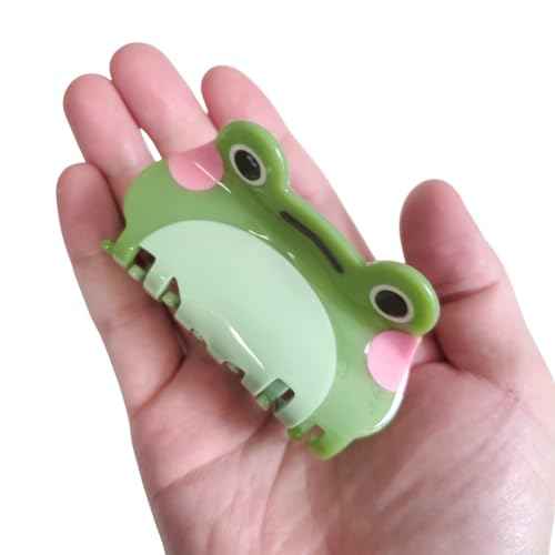 Novelty Small Green Frog Hair Clip,Acetate Hair Claw,Small Hair Clips for Women