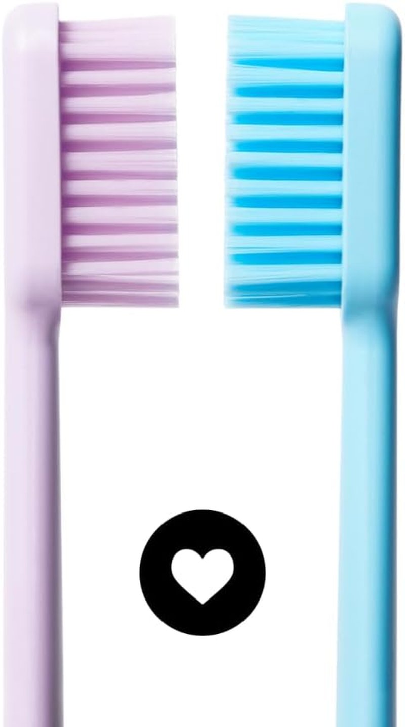 Extra Soft Toothbrush Pack of 2 | 100% Recycled Handles - Gentle on Sensitive Teeth & Gums