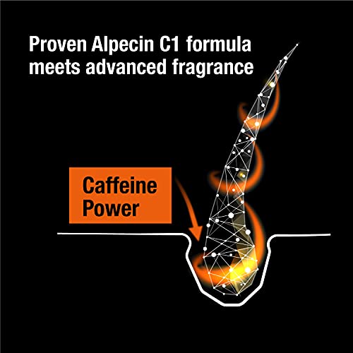 Alpecin Caffeine Shampoo C1 Black Edition with Bold Fragrance 8.45 oz I Hair Performance Enhancer Promotes Natural Hair Growth and Thickness I Energizes Scalp