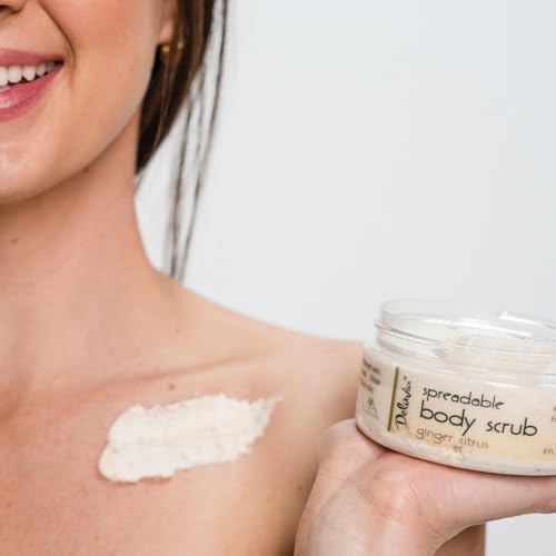 Deluvia Moisturizing Body Scrub with Ginger Citrus Essential Oils &; Dead Sea Minerals, 2-Pack