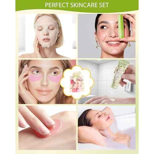 60 PCS Spa Party Supplies for Girl,Spa Party Favors kits Include Face Masks Skincare,Hand Cream, Lip Balm,Under Eye Patches,Lip Mask,Foot Bath Bombs,Women Ideal Gift Bulk Birthday Sleepover Spa Party