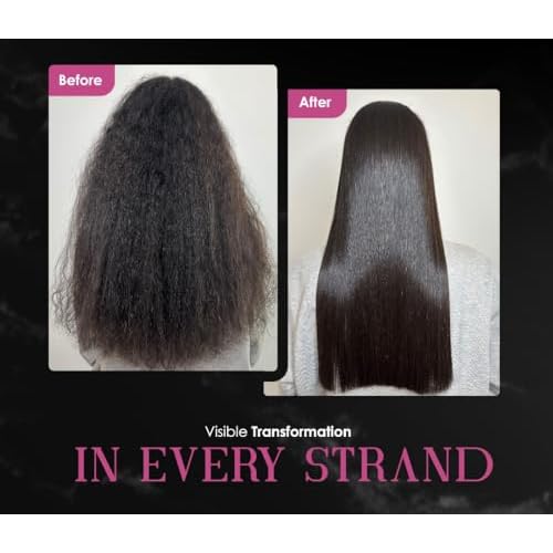 Lazzios Caviar Organic Hair Protein ? Brazilian Straightening Treatment ? Formaldehyde-Free, Anti-Frizz Hair Organic Formula with Hyaluronic Acid, Hydrolyzed Keratin, Caviar Extract ? (120ml)