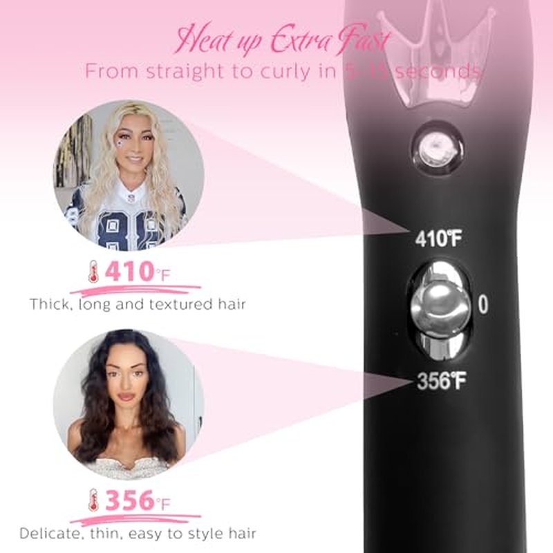 3 Barrel Curling Iron Hair Crimper: Birthday Gifts for Women Aleath Dual Voltage Adjustable Temperature Three Barrels Hair Waver - Ceramic 1 inch Curler Wand