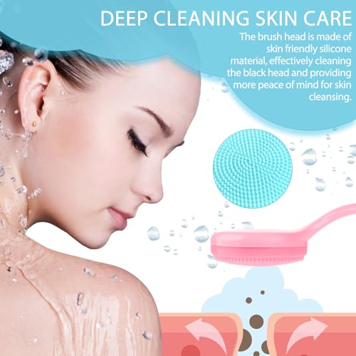 2Pack Silicone Face Brush Manual Face Scrub Brush Soft Facial Brushes Waterproof Exfoliating Face Brush Skin Friendly Face Cleaner Brush for Women and Men Blackheads Makeup Residues Removal