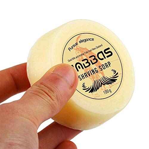 Anbbas Synthetic Badger Hair Shaving Brush,Stainless Steel Shaving Stand and Bowl,Goat Milk Shaving Soap 100g for Men Wet Shave Kit