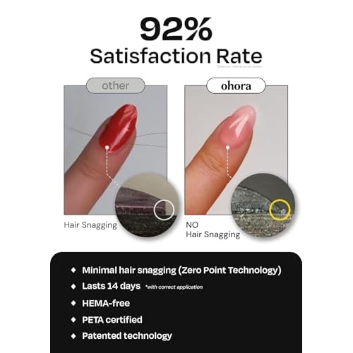 ohora Semi Cured Gel Nail Strips (N Chocolate Chrome) - Works with Any Nail Lamps, Salon-Quality, Long Lasting, Easy to Apply & Remove - Includes 2 Prep Pads, Nail File & Wooden Stick