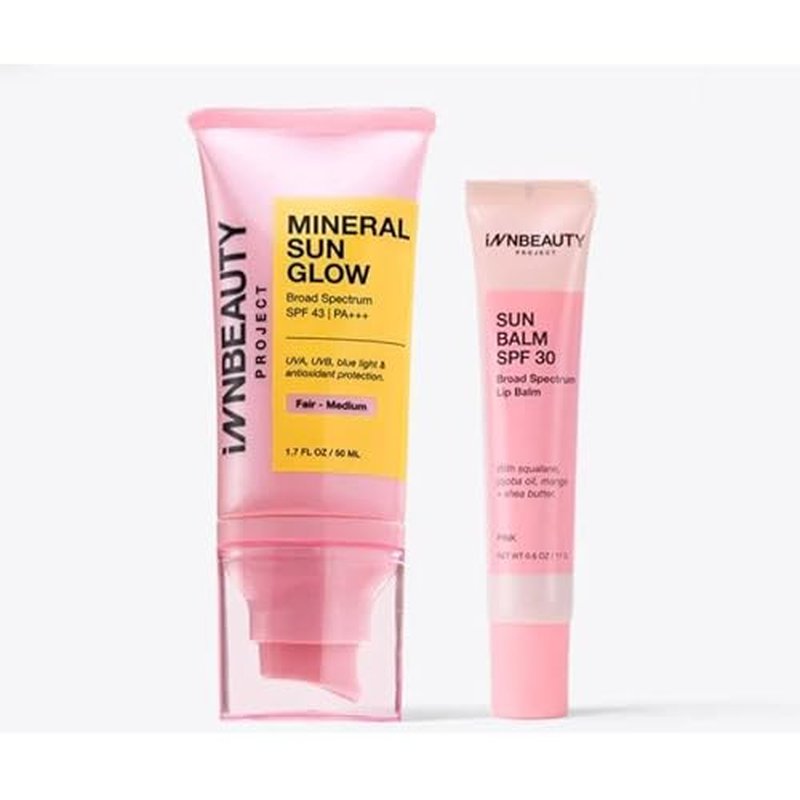 INNBEAUTY Project Mineral Sun Care Duo - Glow in Fair-Medium and Balm in Pink, 1 Count