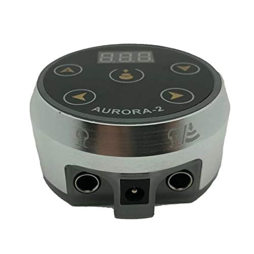 DGT New 2 Gen. Aurora II Dual Machines Tattoo Power Supply (Silver)