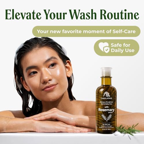 Rosemary Shampoo for Hair Growth & Strength | Sulfate-Free, Paraben-Free, Silicone-Free | Infused with Red Onion Extract, Biotin & Rosemary | Reduces Hair Loss & Supports Scalp Health