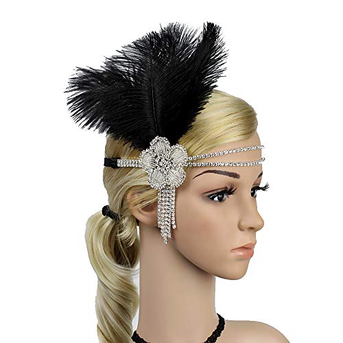 STIOEDYUAN 1920s Vintage Hairband Old Hollywood Glam Headpiece Great Gatsby Flapper Headband Elegant Crystal Rhinestone