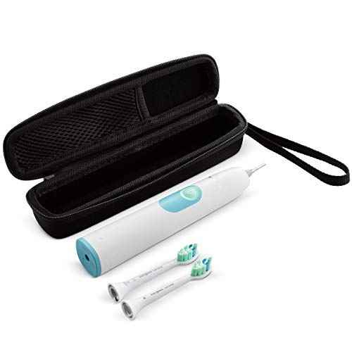 caseling Hard Toothbrush Travel Case Fits Philips Sonicare Protective Clean 4100 Sonicare 2 Series Portable Toothbrush Holder with Easy Grip Carry Strap (Small (Great for Travel))