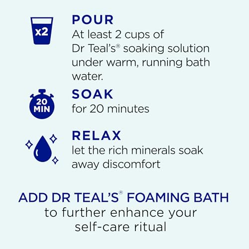 Dr Teal's Epsom Salt Magnesium Soak, Arnica Body Relief with Arnica, Menthol & Essential Oils, 3 lbs