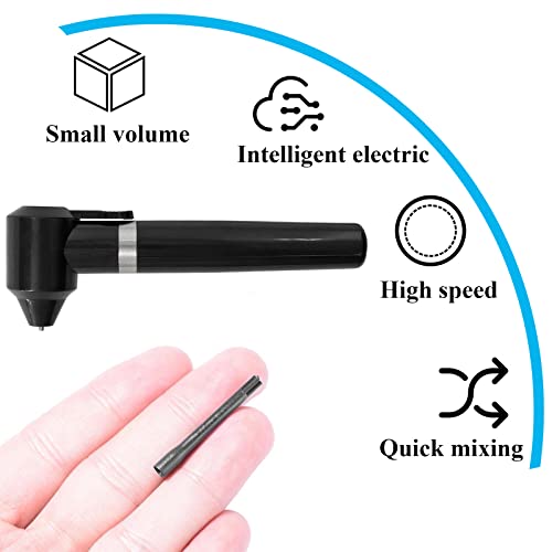 Tattoo Ink Mixer Machine Kit - Yugui Pigment Stirrer with 100Pcs Mixing Sticks for Fast Color Mixing Make-up Eyebrow Microblading Equipemnt Tattoo Kit Supplies, Black