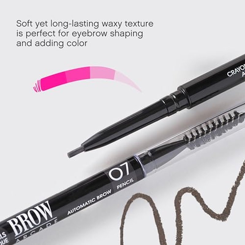Vivienne Sab? Brow Arcade Eyebrow Pencil ? Micro Definer with Brush for Cool-Toned Hair, Smudge-Proof Color and Longwear Shape Enhancement, Shade 07 Ash Brown, 0.035 oz