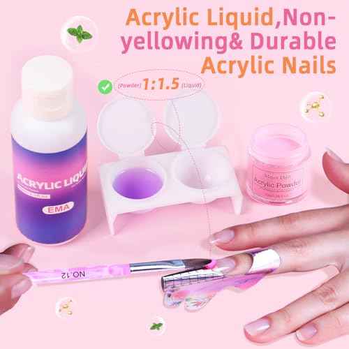 Acrylic Nail Kit with Drill & U V Light - Complete Starter Set for Beginners With Everything