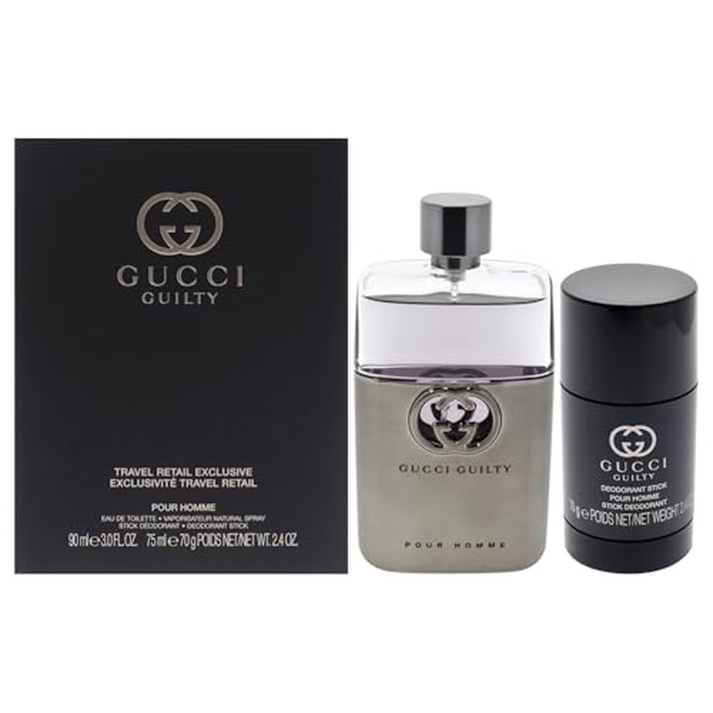 Gucci Guilty for Men - 2 Pc Gift Set 3oz EDT Spray, 2.4oz Deodorant Stick