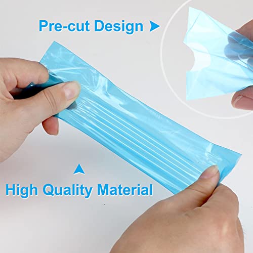 200pcs Clear Tattoo Machine Pen Covers Tattoo Pen Sleeves Plastic Dustproof Protection Blue Bags for Tattoo Professionals