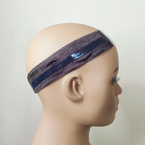 Wig Gripper Band for Lace front and Glueless Wigs, Fully Adjustable, Non Slip Wig Gripper, Brown, 1pk