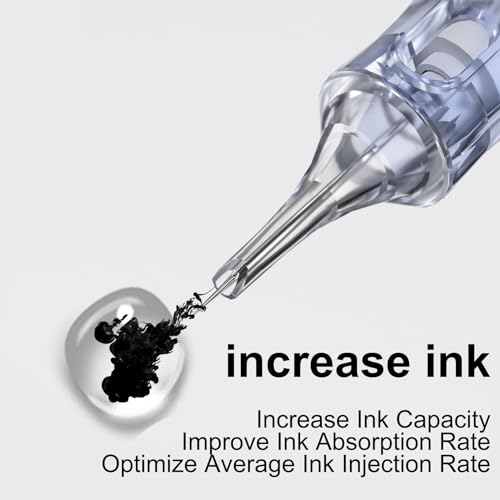 BRONC 50PCS Tattoo Cartridge Needles 1011RL - 11RL #10 Bugpin 0.30mm 11 Round Liner Disposable Tattoo Needles for Rotary Tattoo Machines