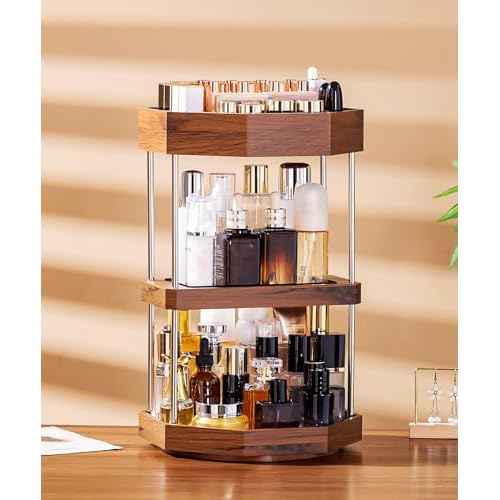 Homde Makeup Organizer 360 Degree Rotating Cosmetic Storage Display Perfume Organizer Cologne Organizer