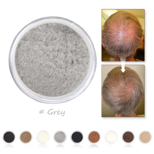 Hair Fibers for Thinning Hair for Women All-Natural Hair Building Fibers 0.98 Oz Hair Volume Powder Bald Spot Cover Up for Men & Women (Gray)