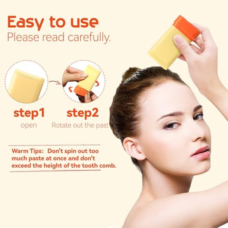 Hair Wax Stick for Baby Styling, 2-in-1 Design with Built-in Comb, Slick,for Kids Waxes, Moisturizing, Non-Greasy, Easy to Use, Compact and Portable