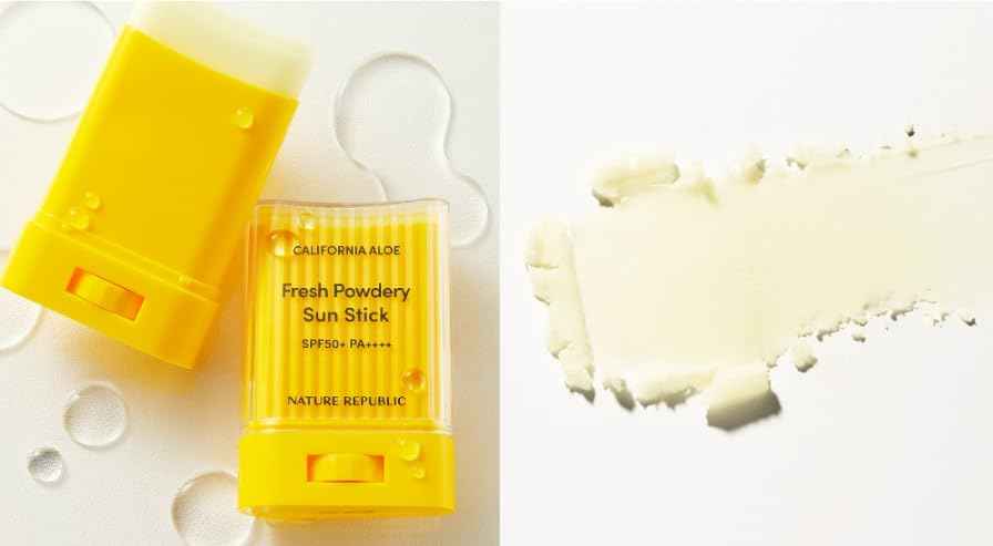 BC233 California Aloe Fresh Powdery Sun Stick, Suncream, Sunscreen SPF50+ PA++++ (24g 0.77 oz), 1 Count (Pack of 1)