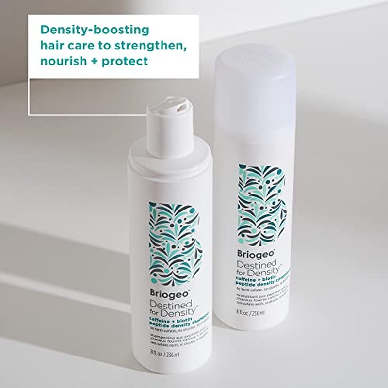 Briogeo Destined For Density Caffeine + Biotin Peptide Density Shampoo, Increases Hair Thickness, Volume and Density for Fine or Thinning Hair, Vegan, Cruelty-Free