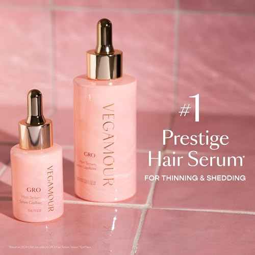 VEGAMOUR GRO Hair Serum for Hair Thinning & Shedding, Thicker Fuller Looking Hair In As Soon As 90 Days, Non Oily, Bergamot Scent, Vegan & Cruelty Free