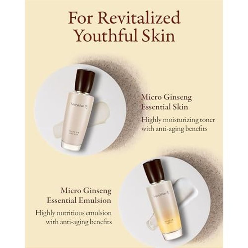SOORYEHAN Micro Ginseng Essential Skincare Special gift Set (11.2 fl oz) - Boosts Skin Density, Elasticity, and Vitality . with Ginseng Liposome¢â for Youthful Radiance ? Korea Skincare.